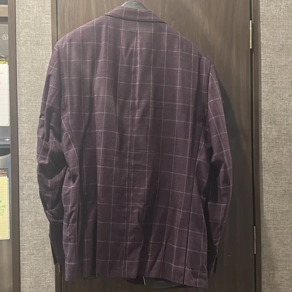 Calvin Klein Mens slim fit purple pin stripe suit jacket. Brand new worn once.
